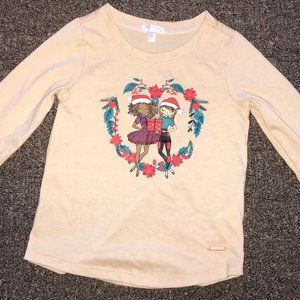 New CHRISTMAS TAHARI long sleeved girls cotton tee Size 3T